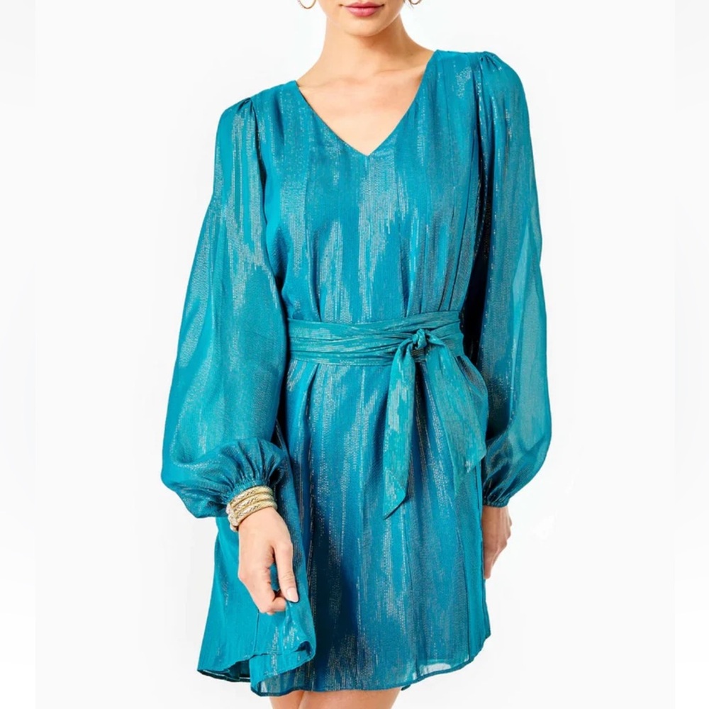 Lilly Pulitzer Dress Kalianna Swing Dress Size Large Valencia Teal